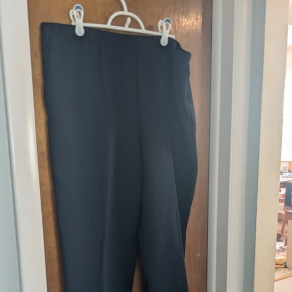 Alfred Dunner All Elastic Waist Size 16 Black Pants 28" inseam - Picture 1 of 5